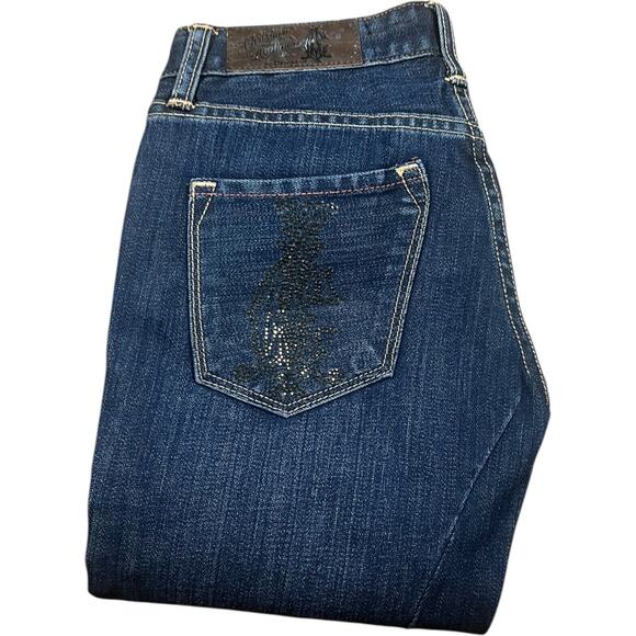 Christian Audigier Y2K Vintage Rhinestone Jeans - Picture 2 of 7